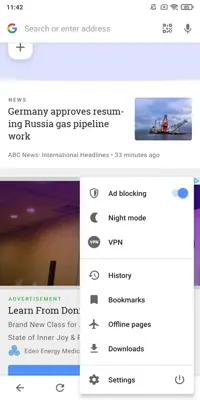 Opera Browser android App screenshot 2